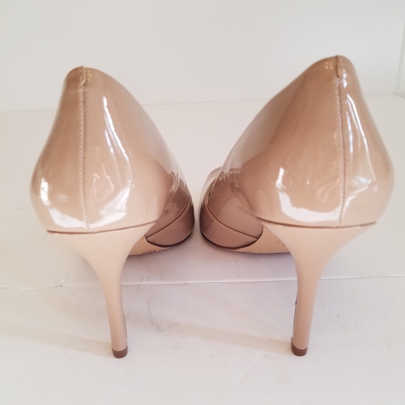 Enzo Angiolini  Faux Patent Leather Stilleto High Heels Taupe/Nude Size 8.5 - Picture 5 of 16